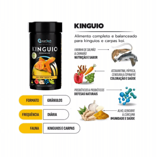 Ração Para Kinguio 30g Ocean Tech Bolinha Gránulos - Imagem 2
