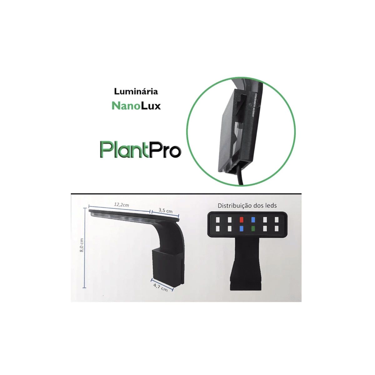 Luminaria De Led Plantpro Nanolux 5F Com Controlador 5w Colorido - Imagem 3